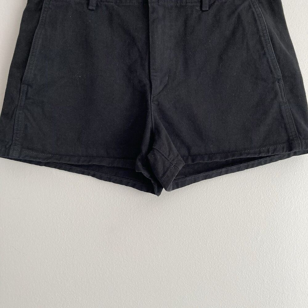 Uniqlo Womens Shorts 29 Waist Black Jean Denim High Waist Boyfriend Classic - Picture 5 of 10